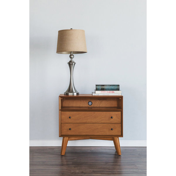 AllModern Williams 2 Drawer Solid Wood Nightstand & Reviews Wayfair